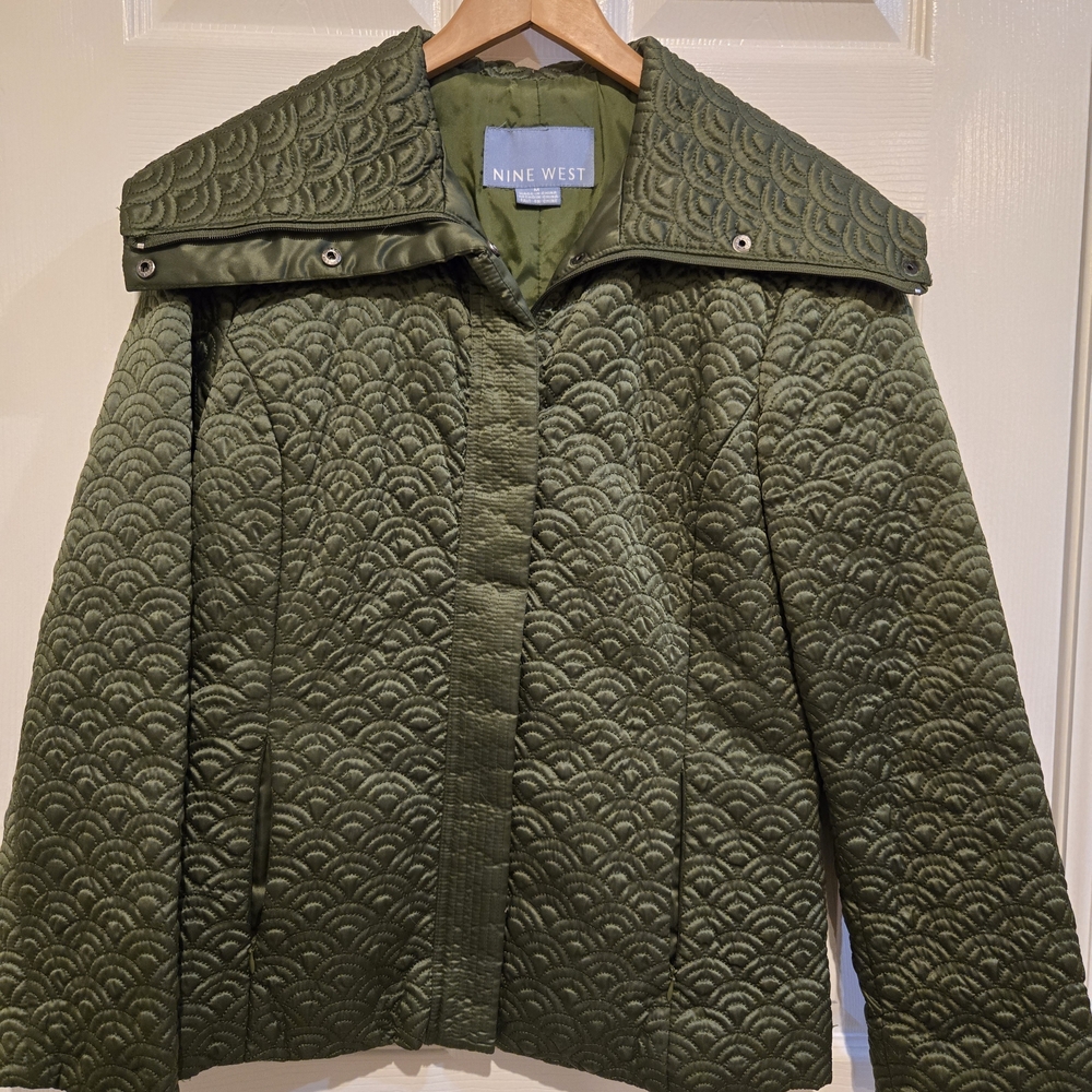 Nine West Green Quilted Jacket